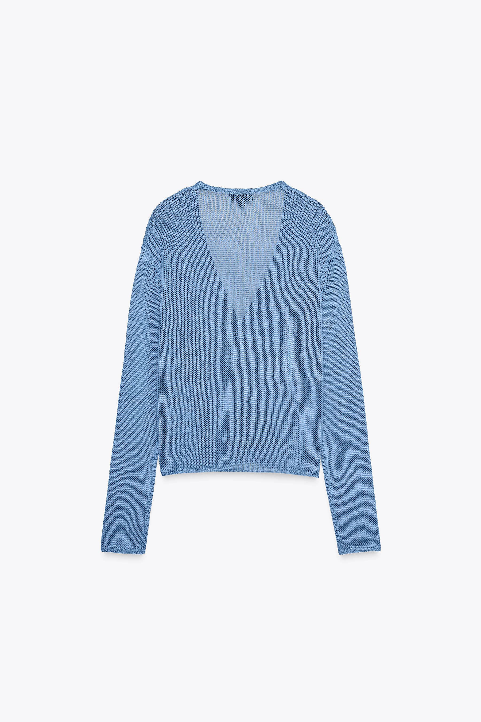 激安通販サイト 100%コットンニットジャケット 日本 / Japan ZARA | ブルー - ジャケット・アウター