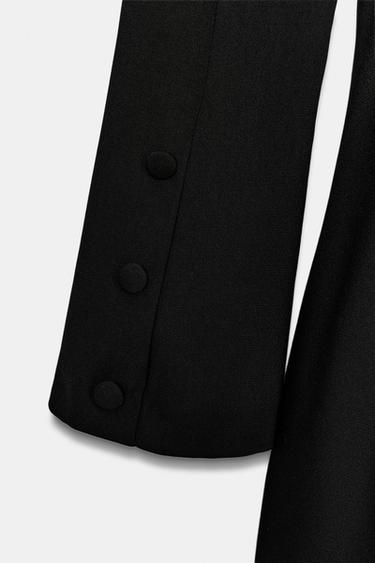 ROBE MINI À ÉPAULETTES - Noir de Zara - Image 8