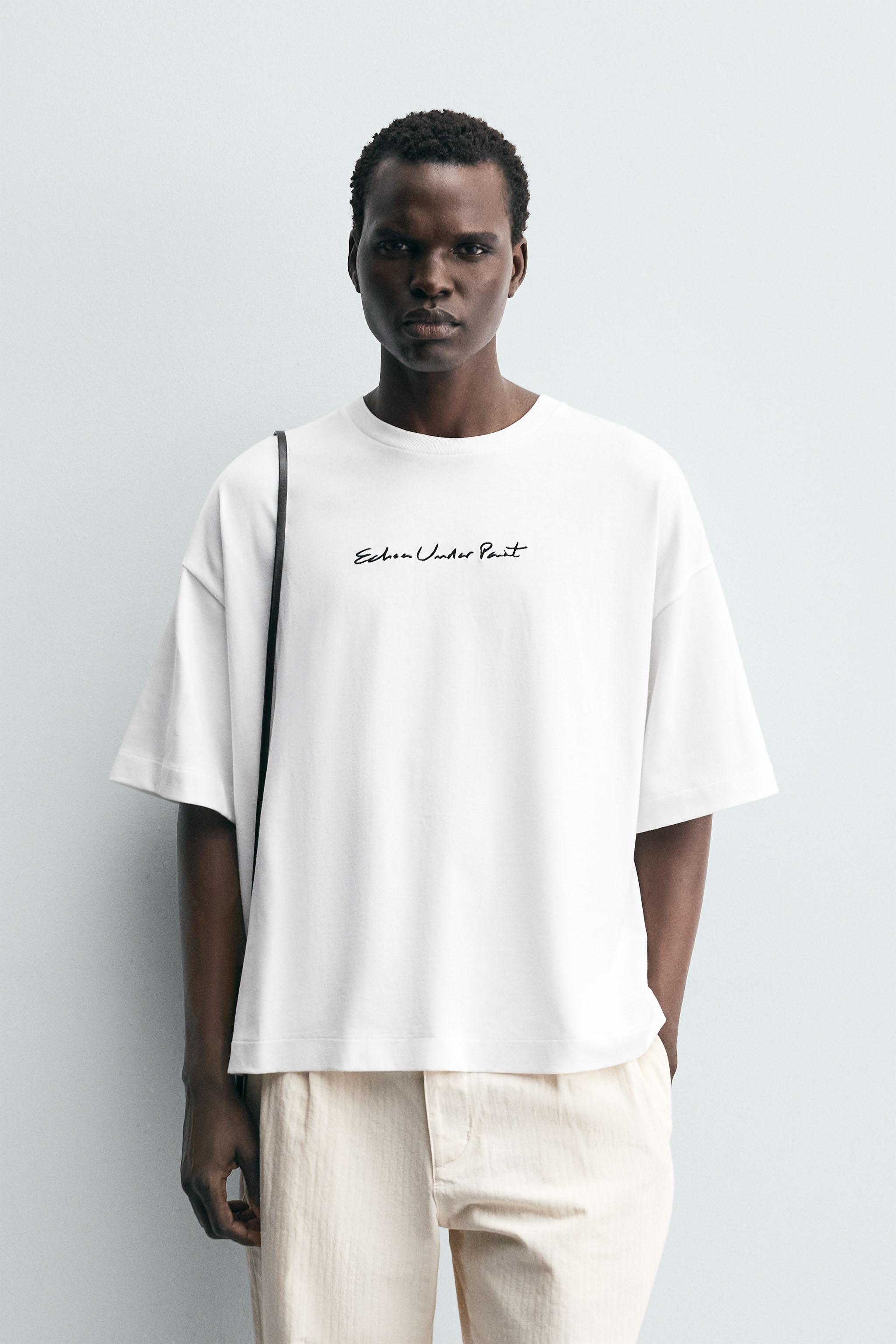 ◆あ1219◆ ABSTRACT PRINT T-SHIRT - White | ZARA Canada