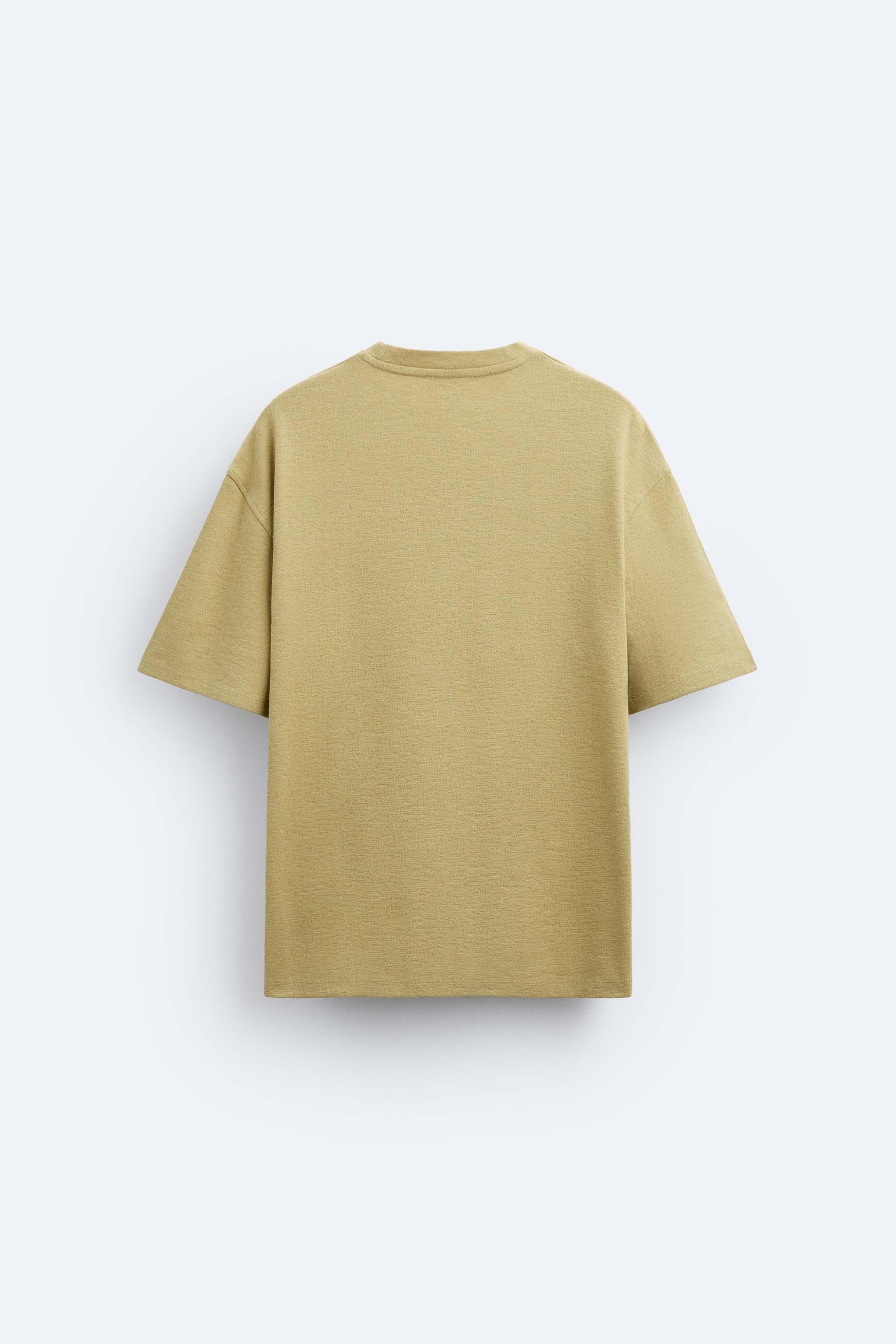 ラスティックテクスチャー Tシャツ - ライトグリーン | ZARA Japan / 日本