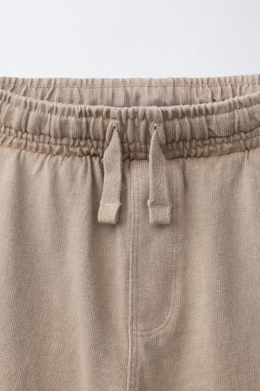 ENSEMBLE T-SHIRT ET BERMUDA UNI TEINT SUR PIÈCE - Marron clair de Zara - Image 6