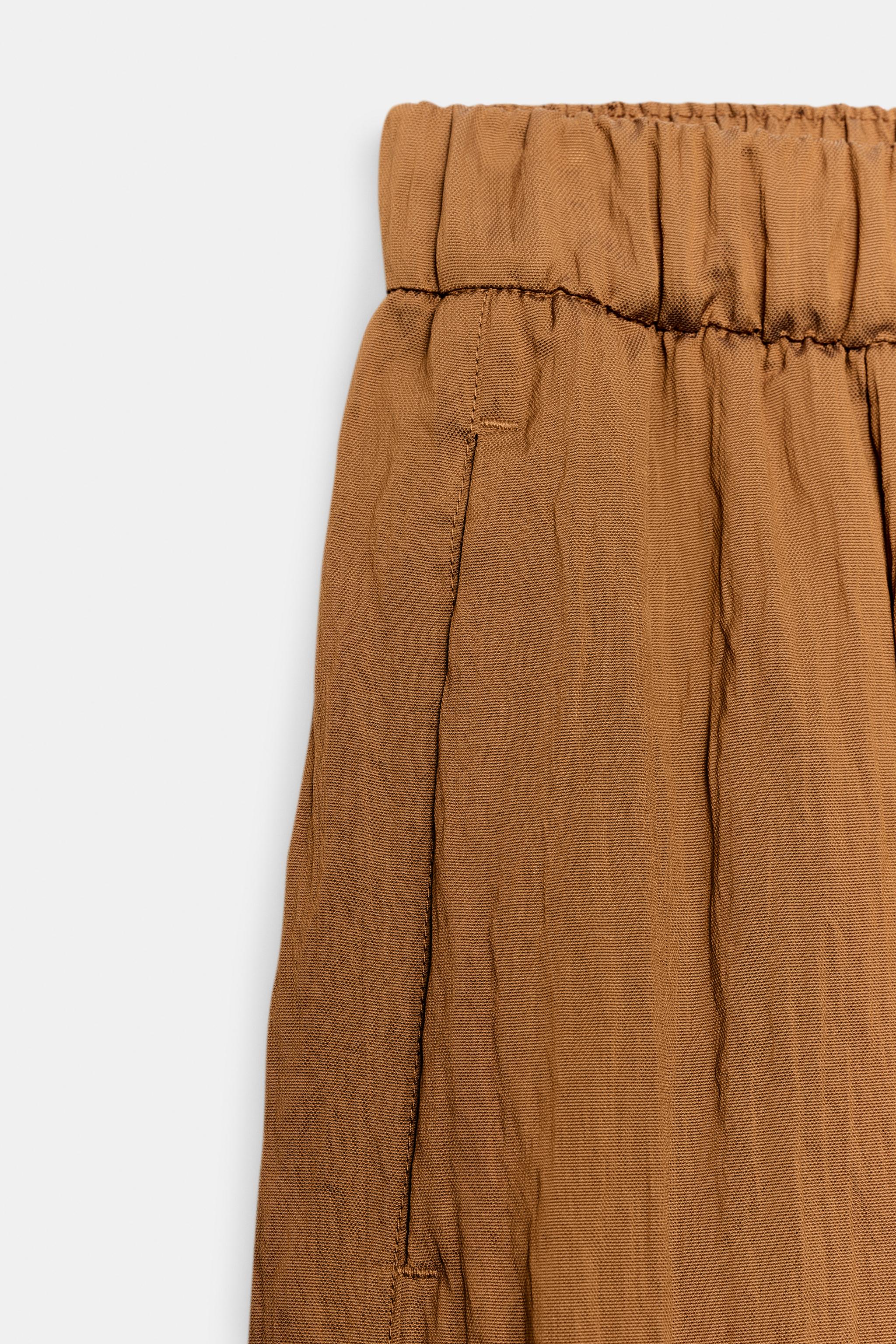 ZW COLLECTION FLOWY PANTS - Tobacco | ZARA Canada