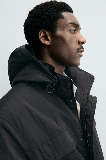 TECHNICAL PARKA WITH POCKETS - Charcoal by Zara - Image 4