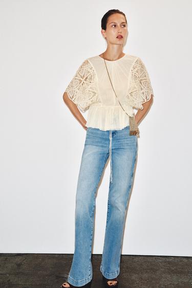 EMBROIDERED T-SHIRT - Vanilla by Zara