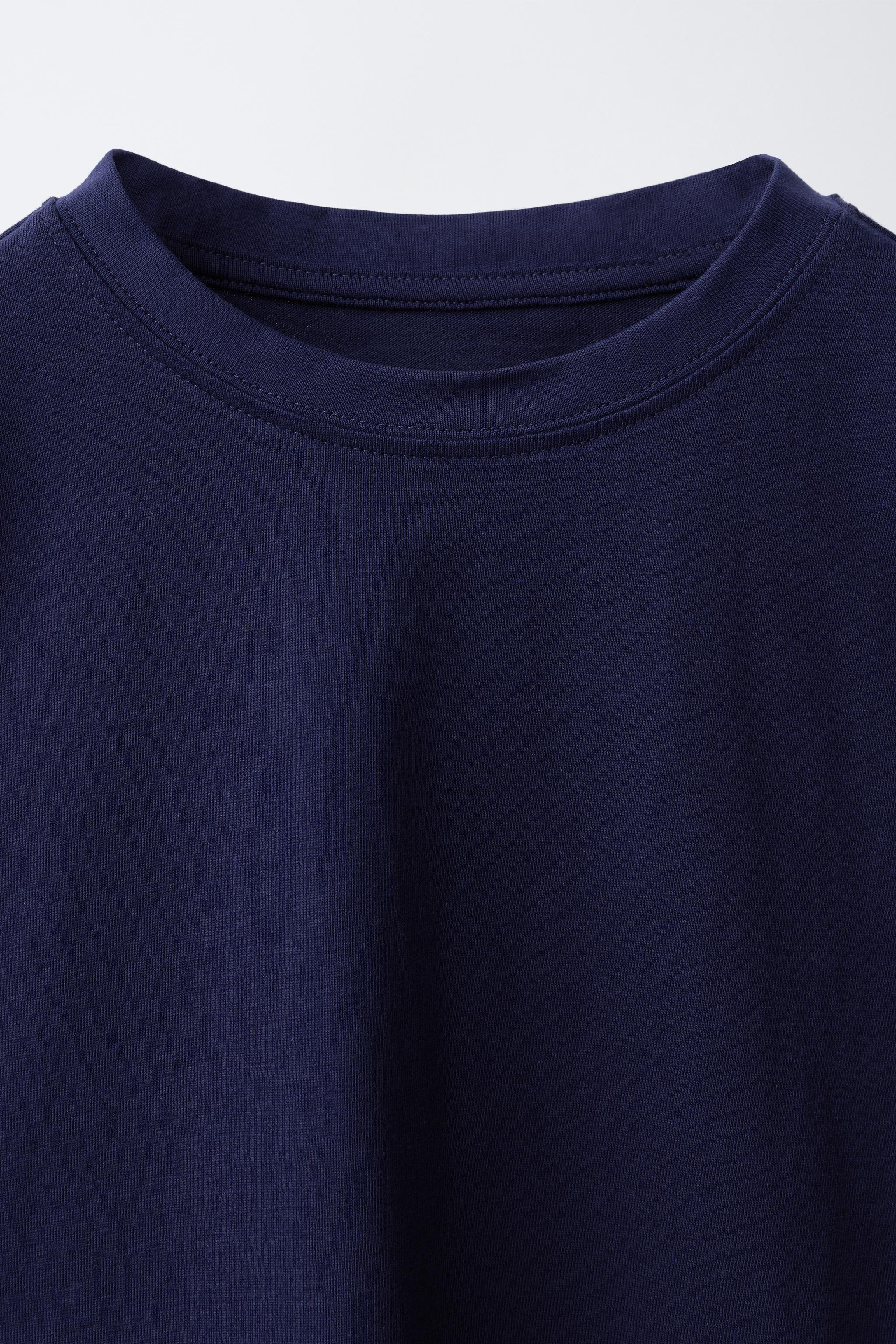 Детские футболки Zara PLAIN LONG SLEEVE T-SHIRT — фото 3