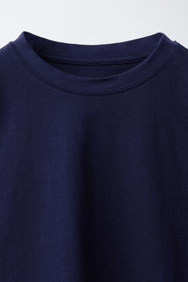 T-SHIRT À MANCHES LONGUES UNI - Bleu / Indigo de Zara - Image 2
