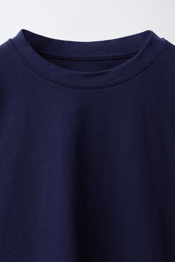 T-SHIRT À MANCHES LONGUES UNI - Bleu / Indigo de Zara - Image 2