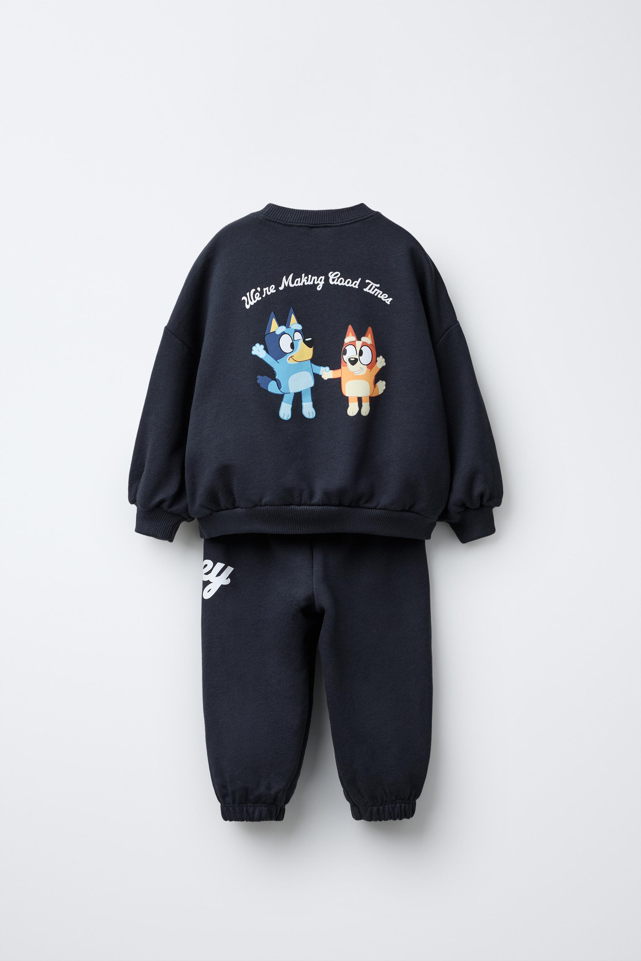 BLUEY © LUDO STUDIO プリント入りスウェットシャツ＆ジョガーパンツ 