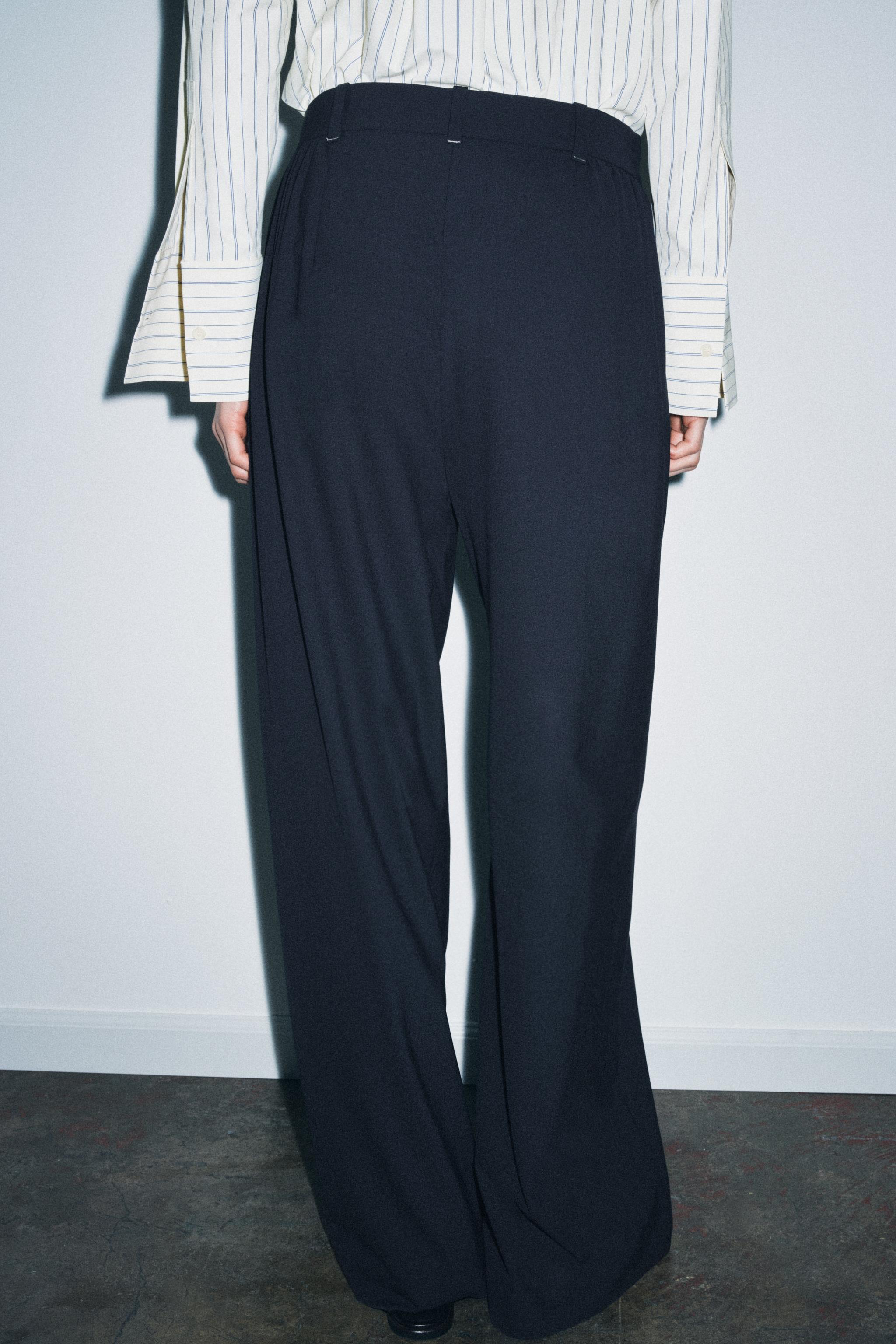 PANTALON À PLIS ET JAMBES LARGES ZW COLLECTION