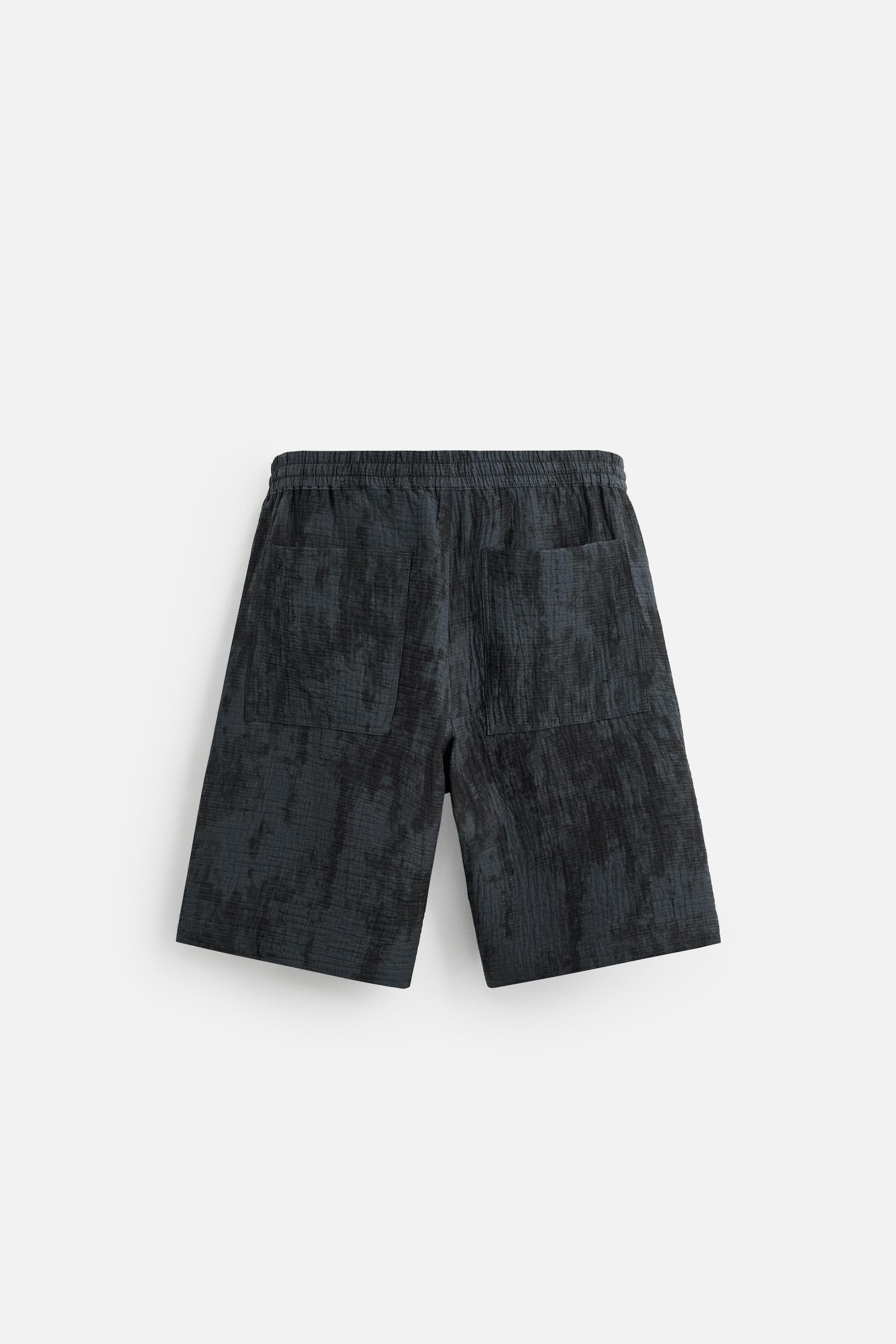 BERMUDA STRUCTURÉ IMPRIMÉ TIE AND DYE