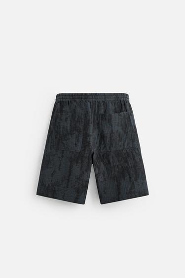 TIE-DYE PRINT TEXTURED BERMUDA SHORTS - 028 by Zara - Image 7
