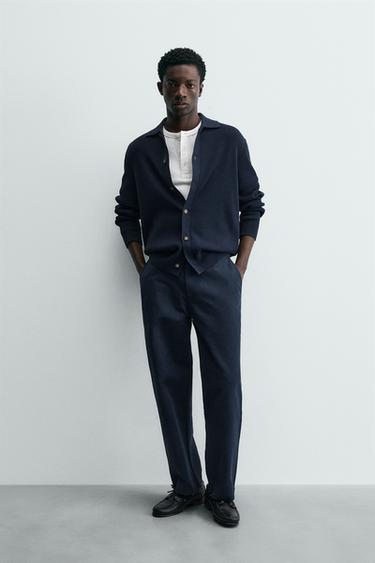 Zara REGULAR FIT CARDIGAN - Dark navy - Image 0