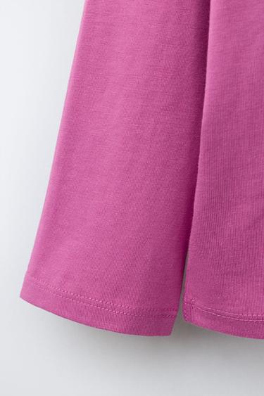 BASIC T-SHIRT WITH EMBROIDERED HEART - Pink by Zara - Image 3