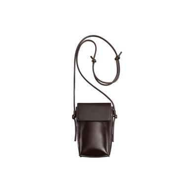 Zara LEATHER CROSSBODY BAG - Brown