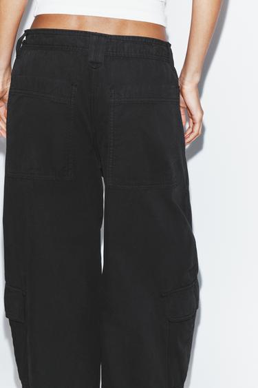 OVERSIZE CARGO TROUSERS - Black by Zara - Image 4