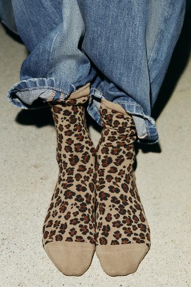 ANIMAL PRINT SOCKS - Leopard by Zara
