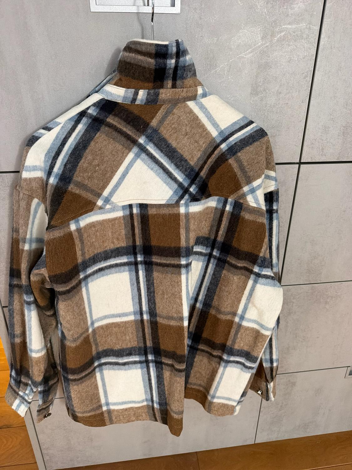 LONGLINE CHECK OVERSHIRT - Image 6