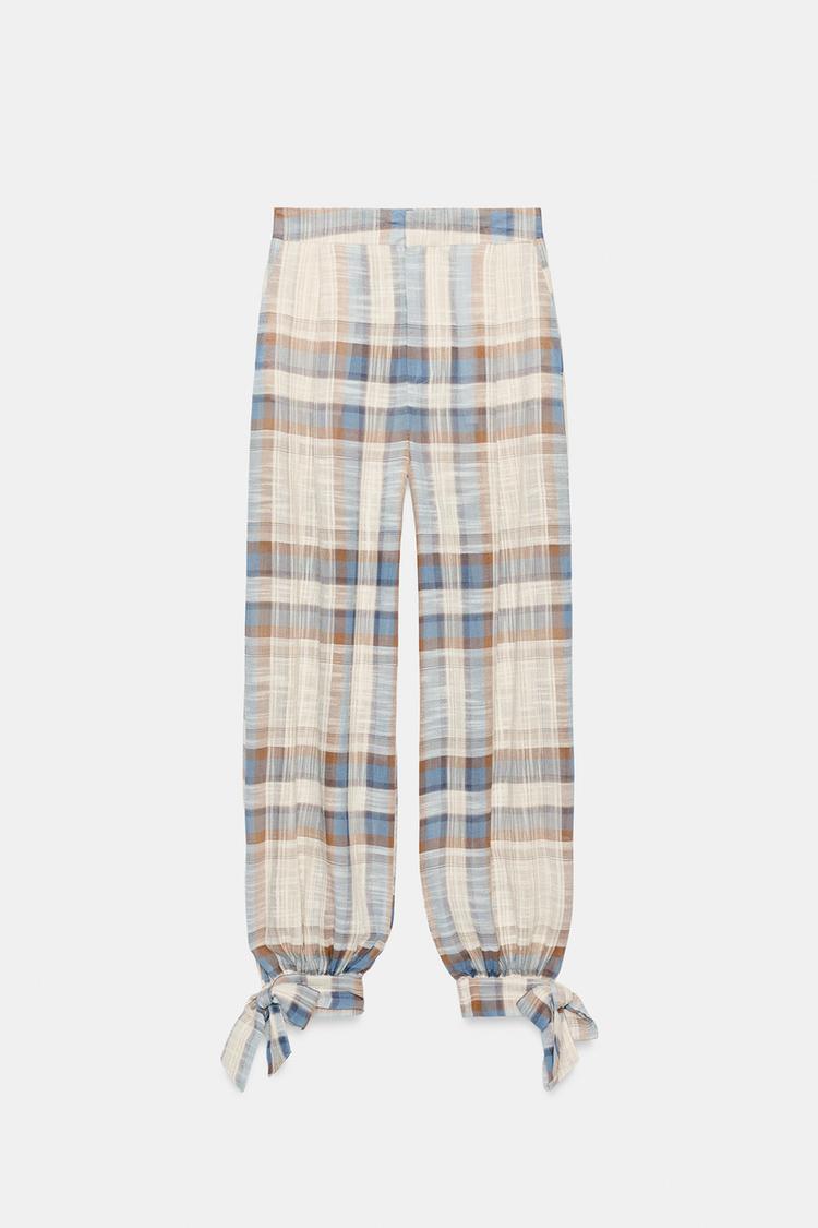 PANTALÓN SAROUEL A CUADROS CON MOÑOS 4