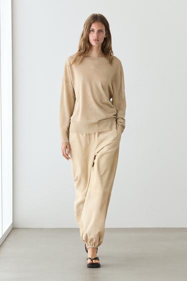 Zara Flowing 100% linen off-the-shoulder sweater - 211 - Image 0