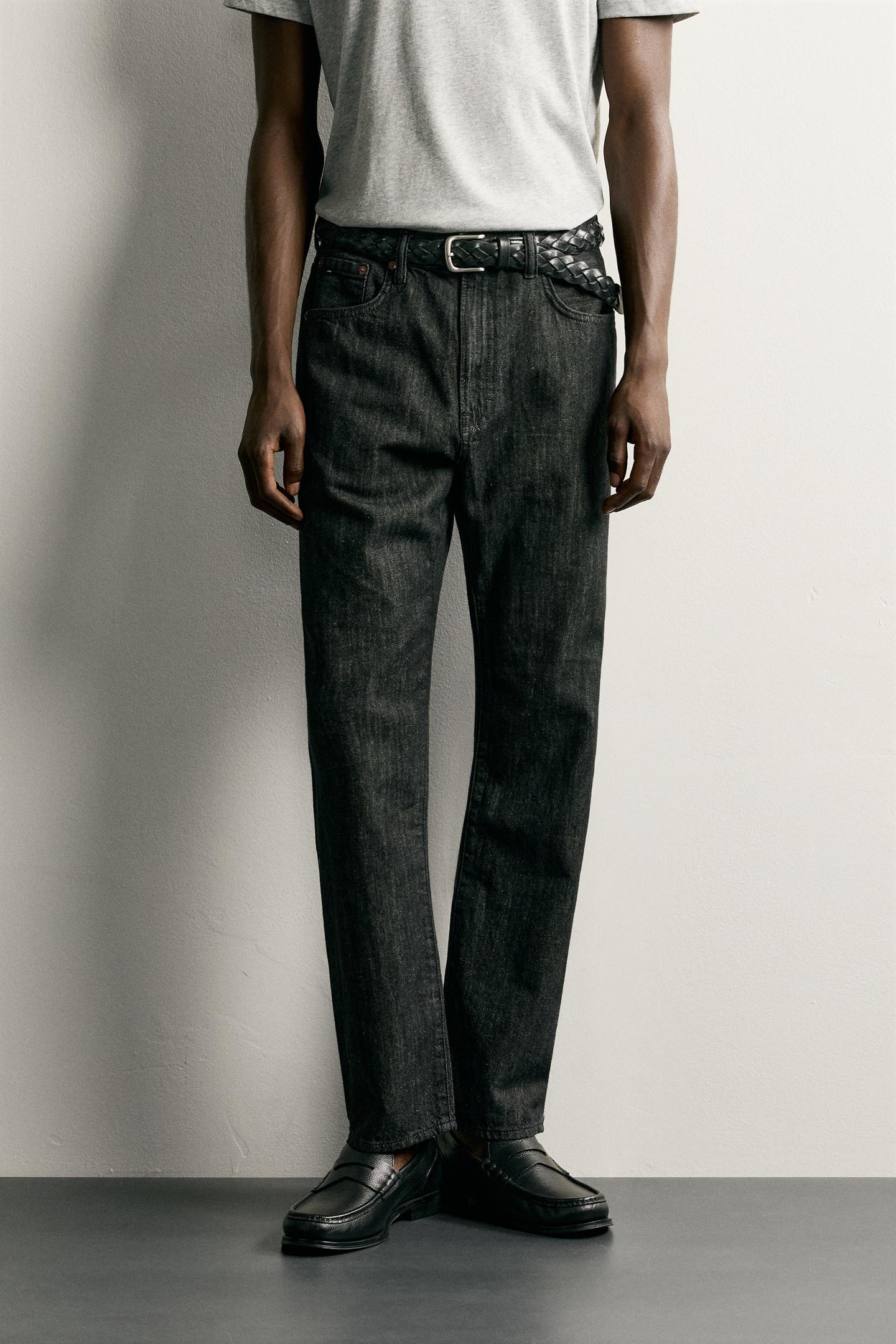 Мужские джинсы Zara Lightweight Regular Fit, цвет: Угольный серый — фото 2