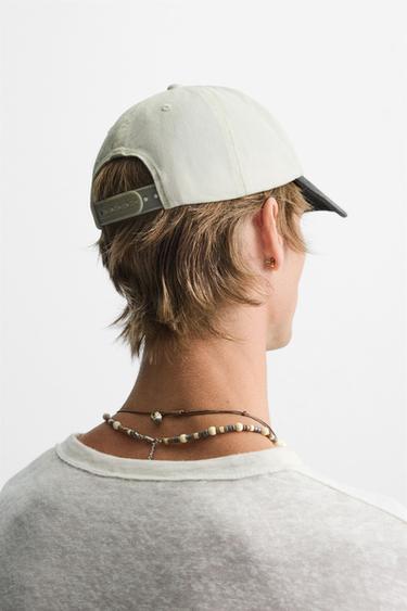 CONTRAST EMBROIDERY CAP - Ecru by Zara - Image 2