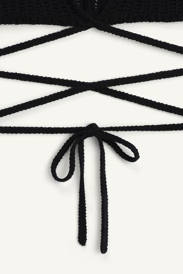BRASSIÈRE TRIANGLE EN MAILLE - Noir de Zara - Image 7