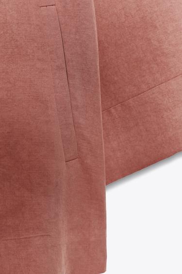 Zara DOUBLE-BREASTED FRENCH SLEEVE BLAZER - MARSALA