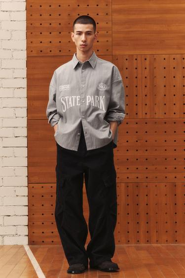 RELAXED FIT CARGO TROUSERS - Black by Zara