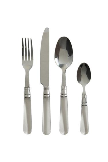 CUTLERY SET WITH TRANSPARENT HANDLES (SET OF 4) - Transparent by Zara