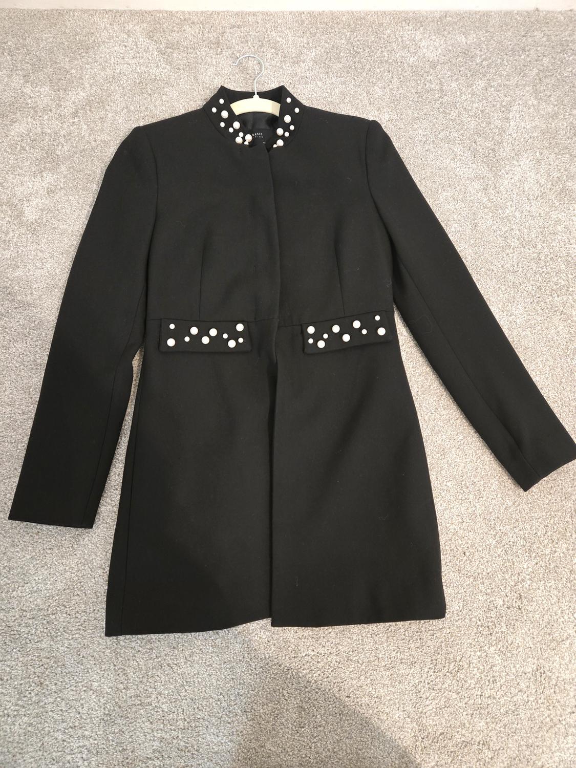 MOLESKIN FROCK COAT WITH PEARL BEADS
