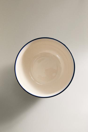 BOWL WITH RIM DETAIL - Blue by Zara - Image 4