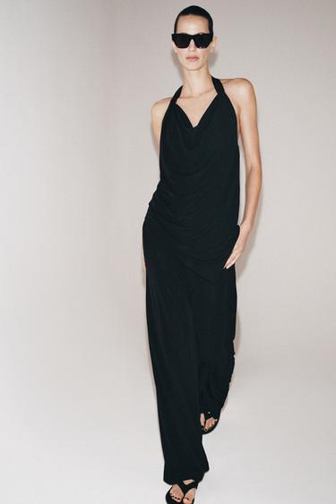 DRAPED CREPE TOP - Black by Zara - Image 3