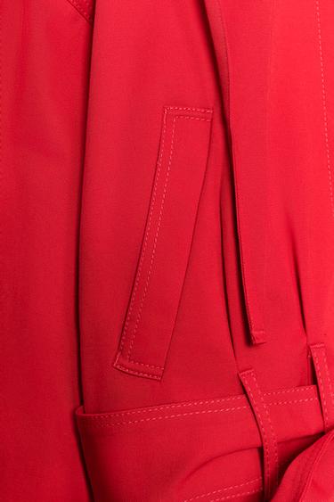 ZW COLLECTION BELTED JACKET - Bright red by Zara - Image 6
