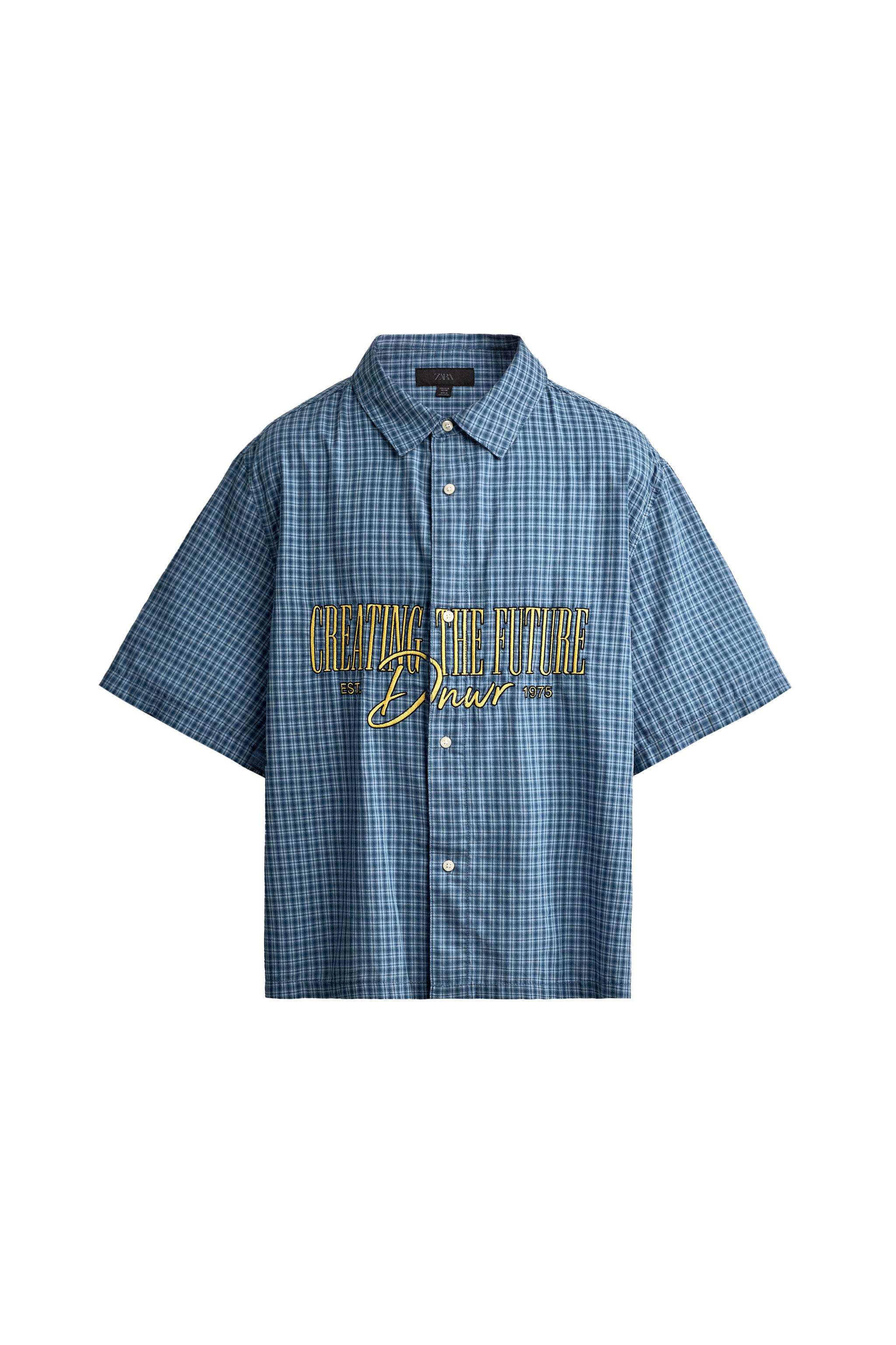 CAMISA RELAXED FIT CUADROS CREMALLERA
