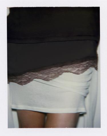 LACE COMBINED T-SHIRT - Brown by Zara