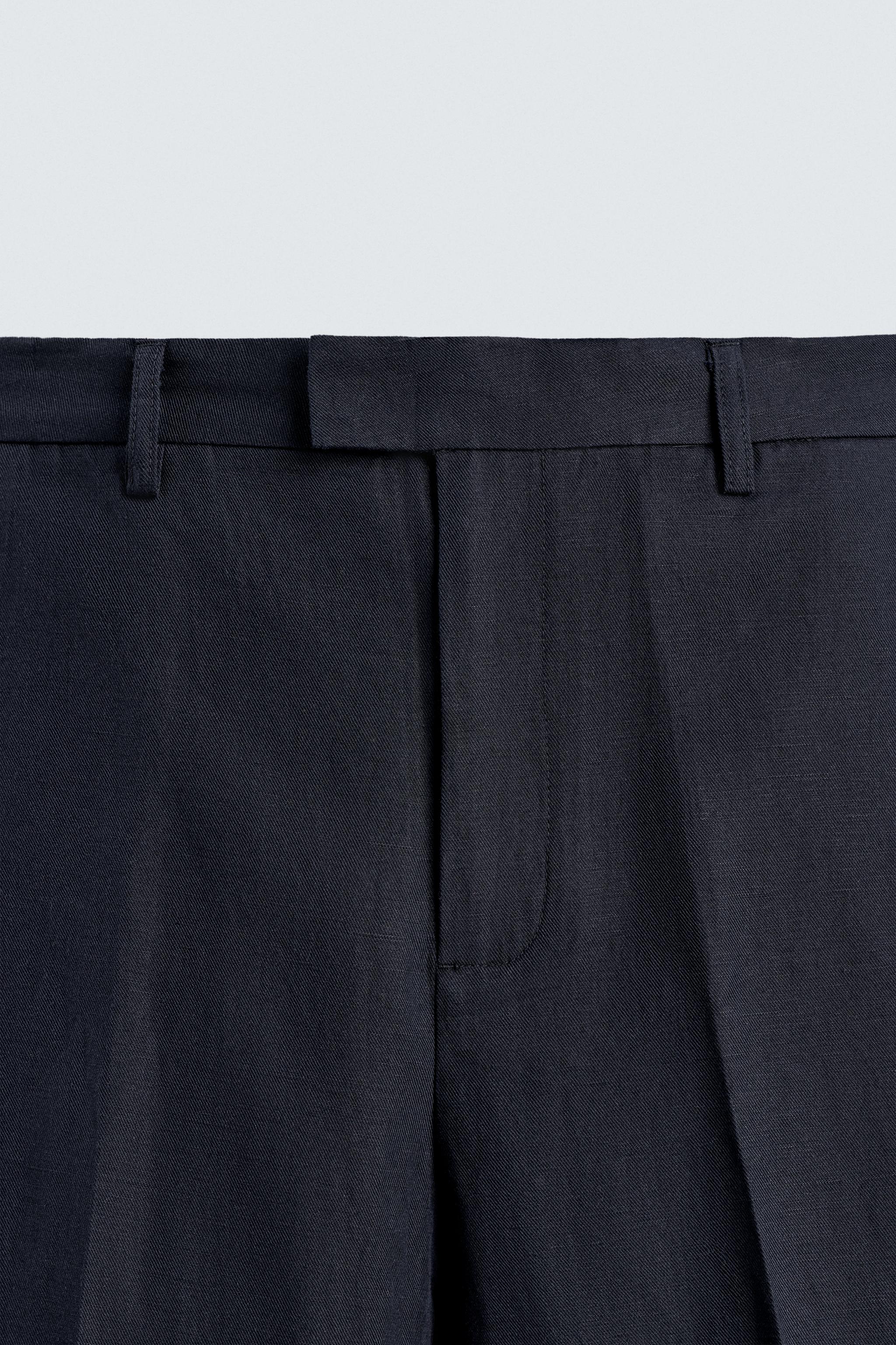 RELAXED FIT COTTON - LINEN PANTS