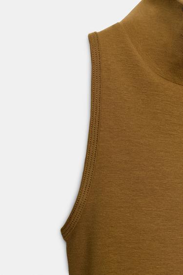 SLEEVELESS HIGH NECK TOP - Mink by Zara - Image 6