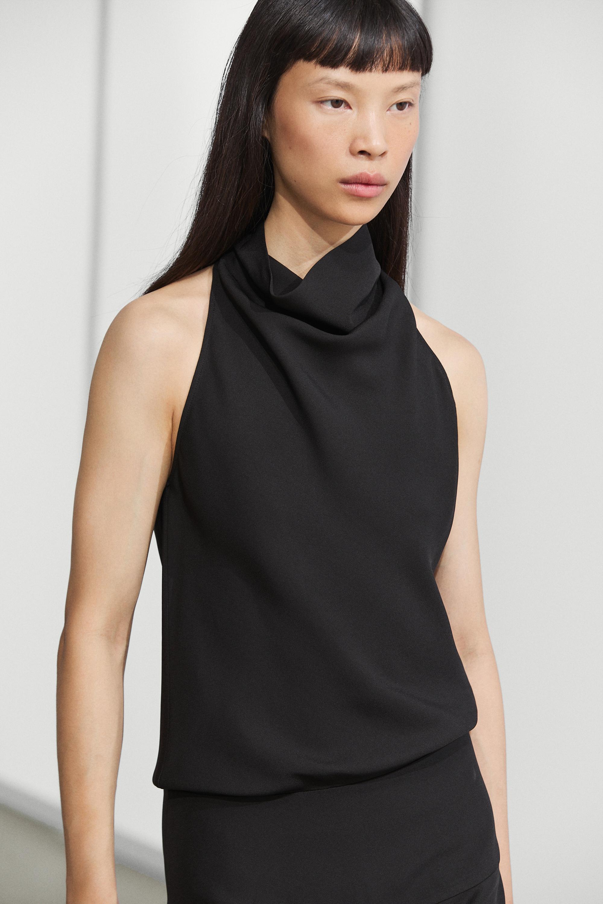 Halter midi dress with waistband detail