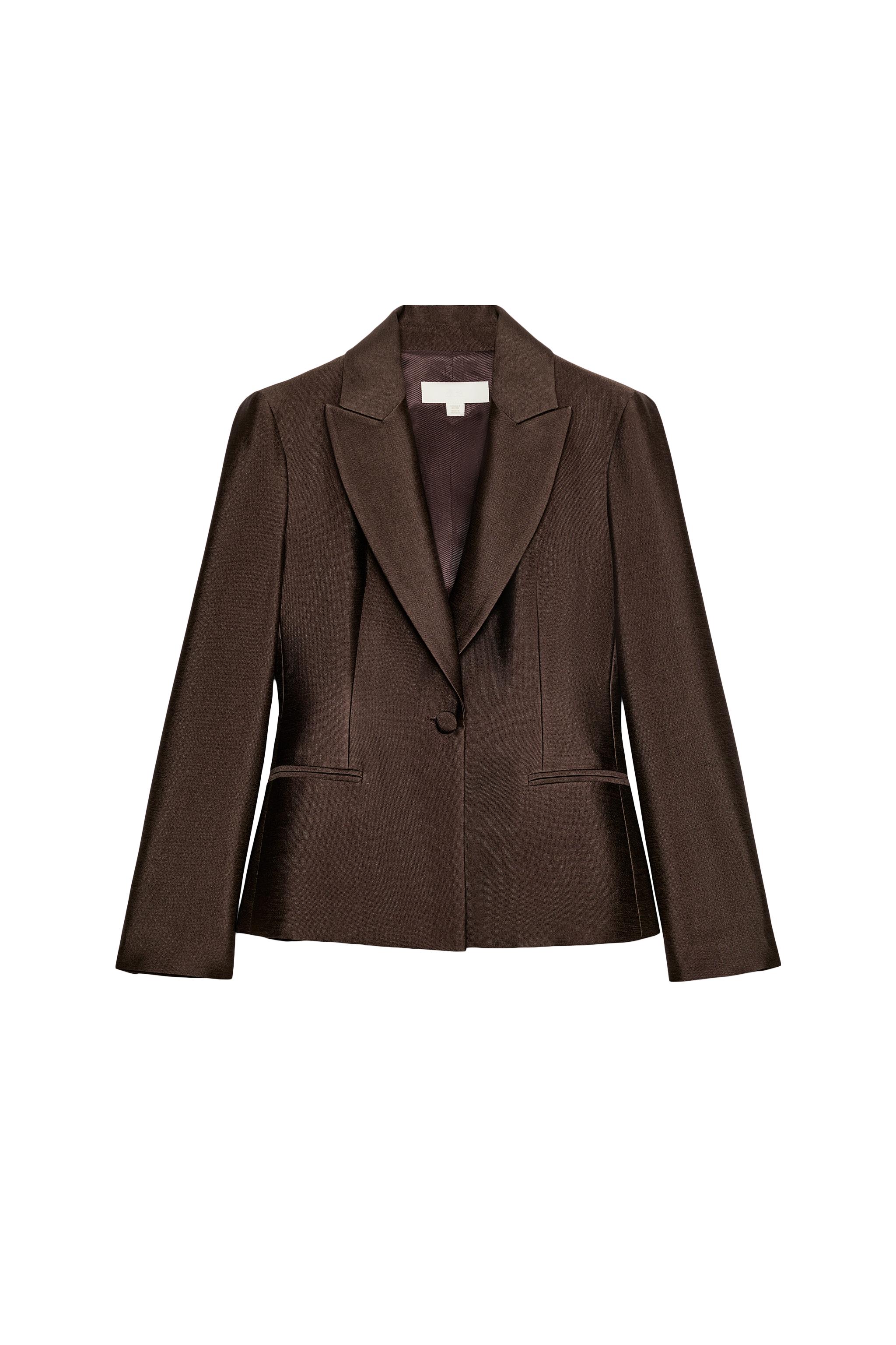 SATIN EFFECT TAILORED BLAZER