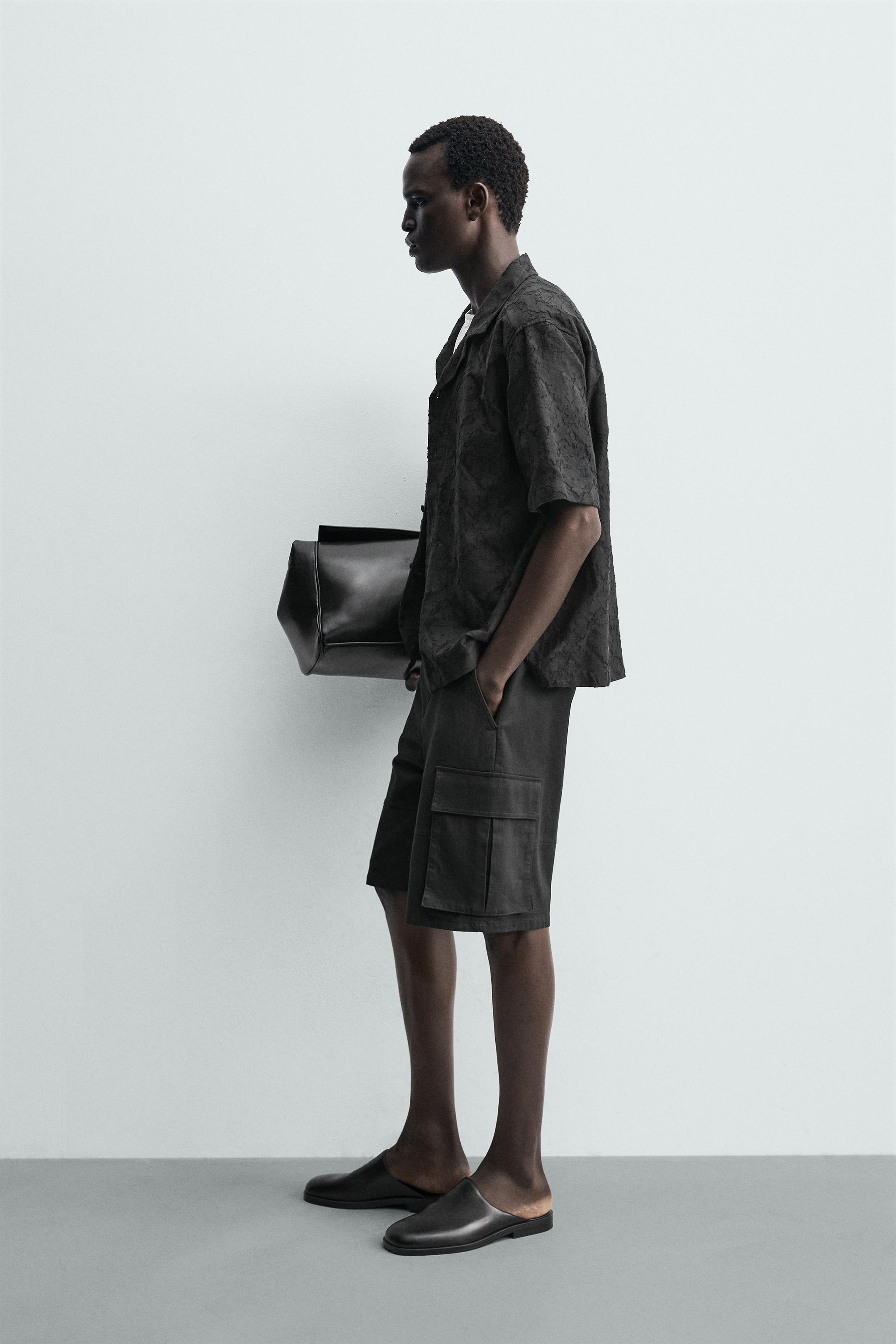 TEXTURED JACQUARD RELAXED FIT SHIRT