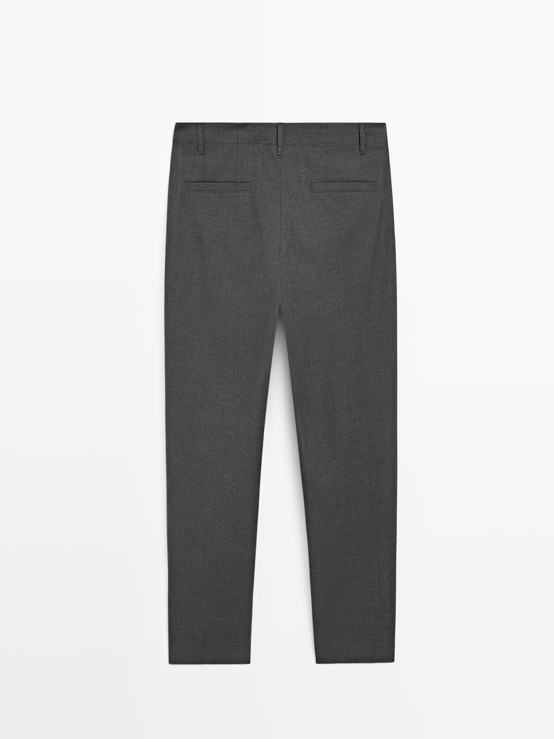 Pantalon texturé laine froide