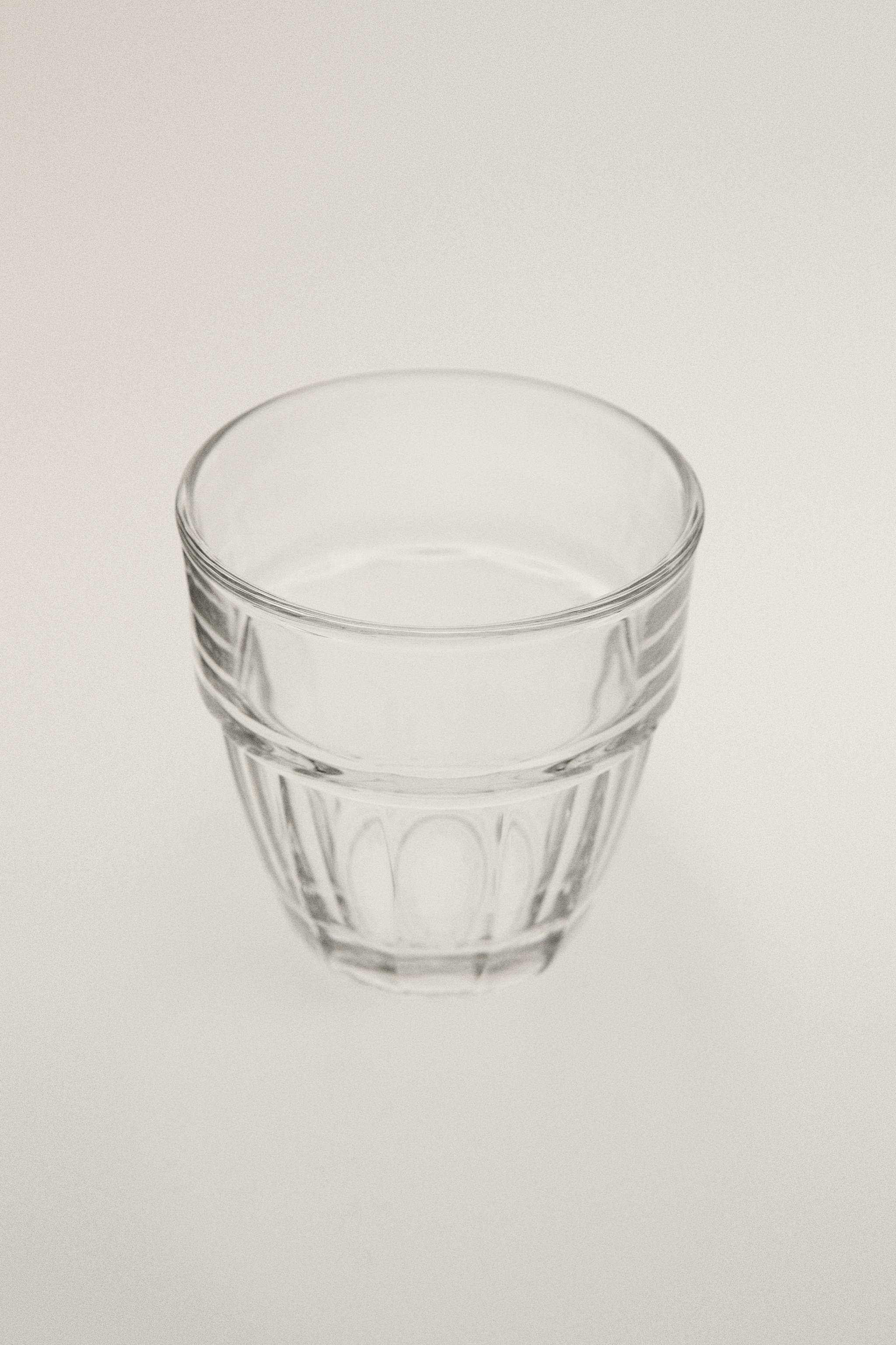 FACETED COFFEE TUMBLER — Transparent