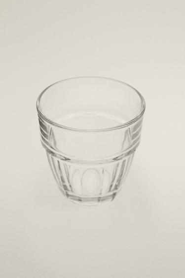 FACETED GLASS COFFEE CUP — Transparent 2