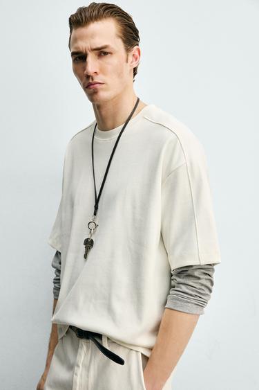 SWEAT STRUCTURÉ COMPACT - Blanc de Zara - Image 4