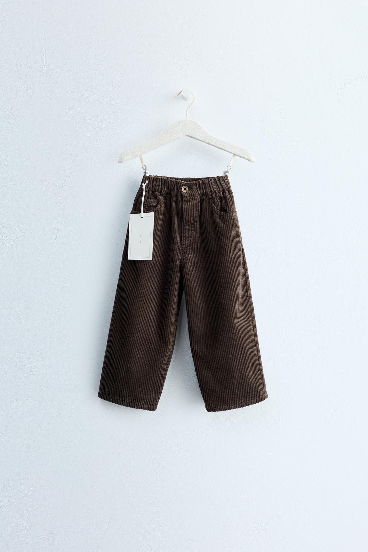 Zara Timeless - Straight-Fit Corduroy Pants — Brown