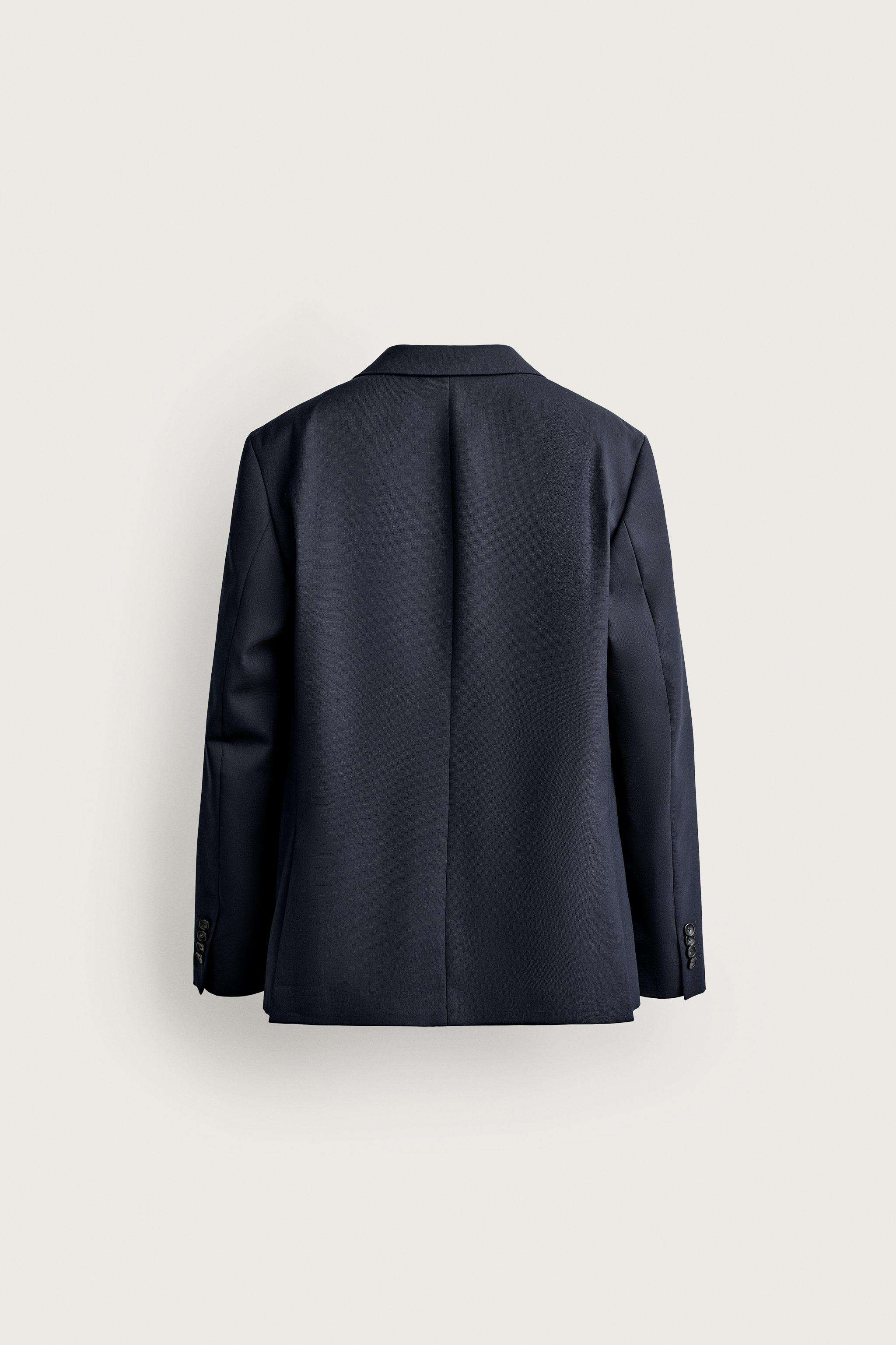 ウール混レギュラーフィットスーツブレザー - ネイビーブルー | ZARA