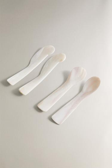MOTHER-OF-PEARL BREAKFAST CUTLERY SET (SET OF 4) - Light beige by Zara - Image 1
