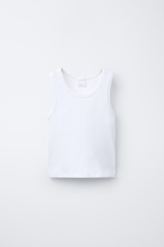 CAMISETA RIB SISA - Blanco de Zara - Imagen 0