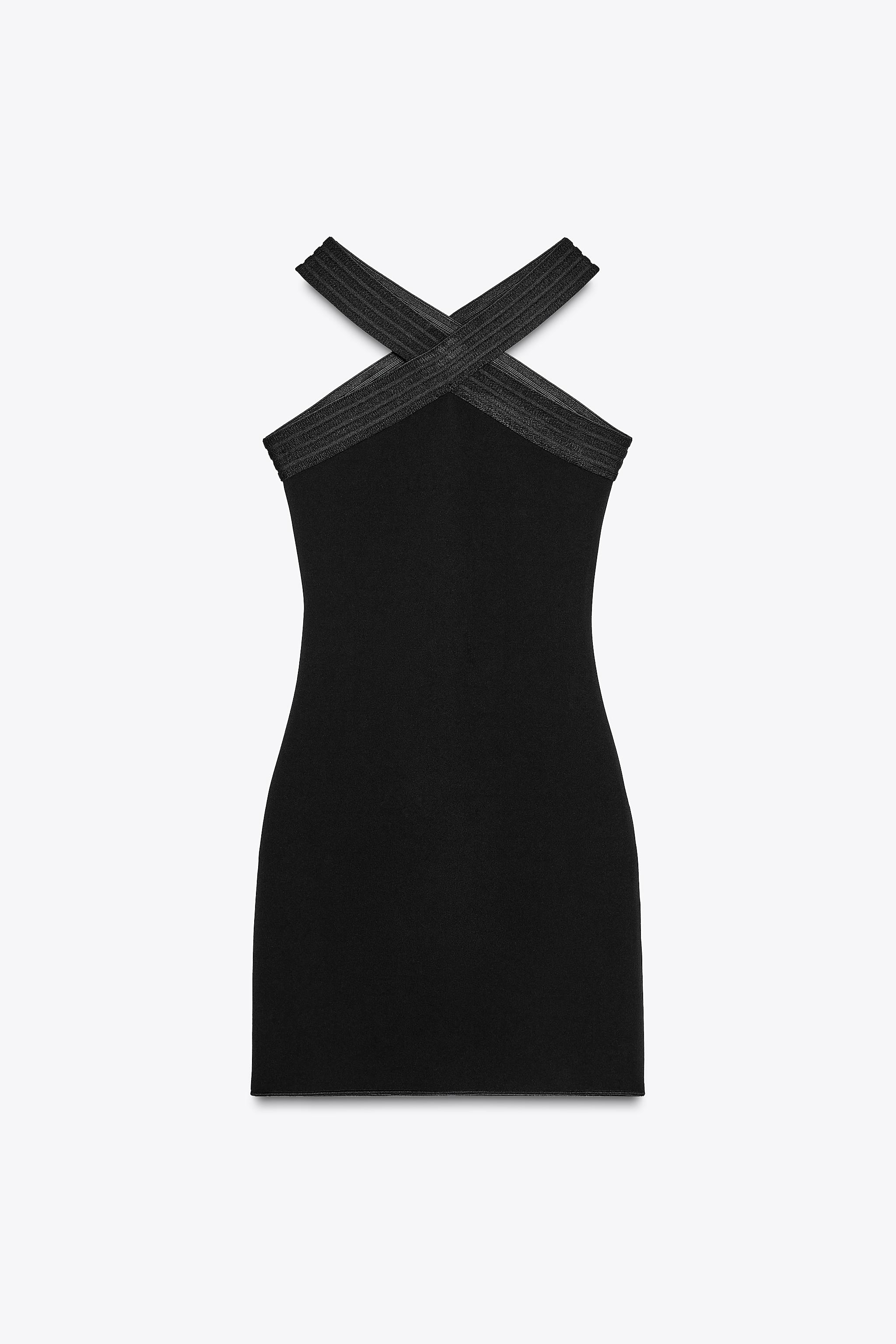 ストレッチ ショート丈ワンピース - ブラック | ZARA Japan / 日本