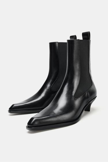BOTTINES EN CUIR À TALONS KITTEN LIMITED EDITION - Noir de Zara - Image 5